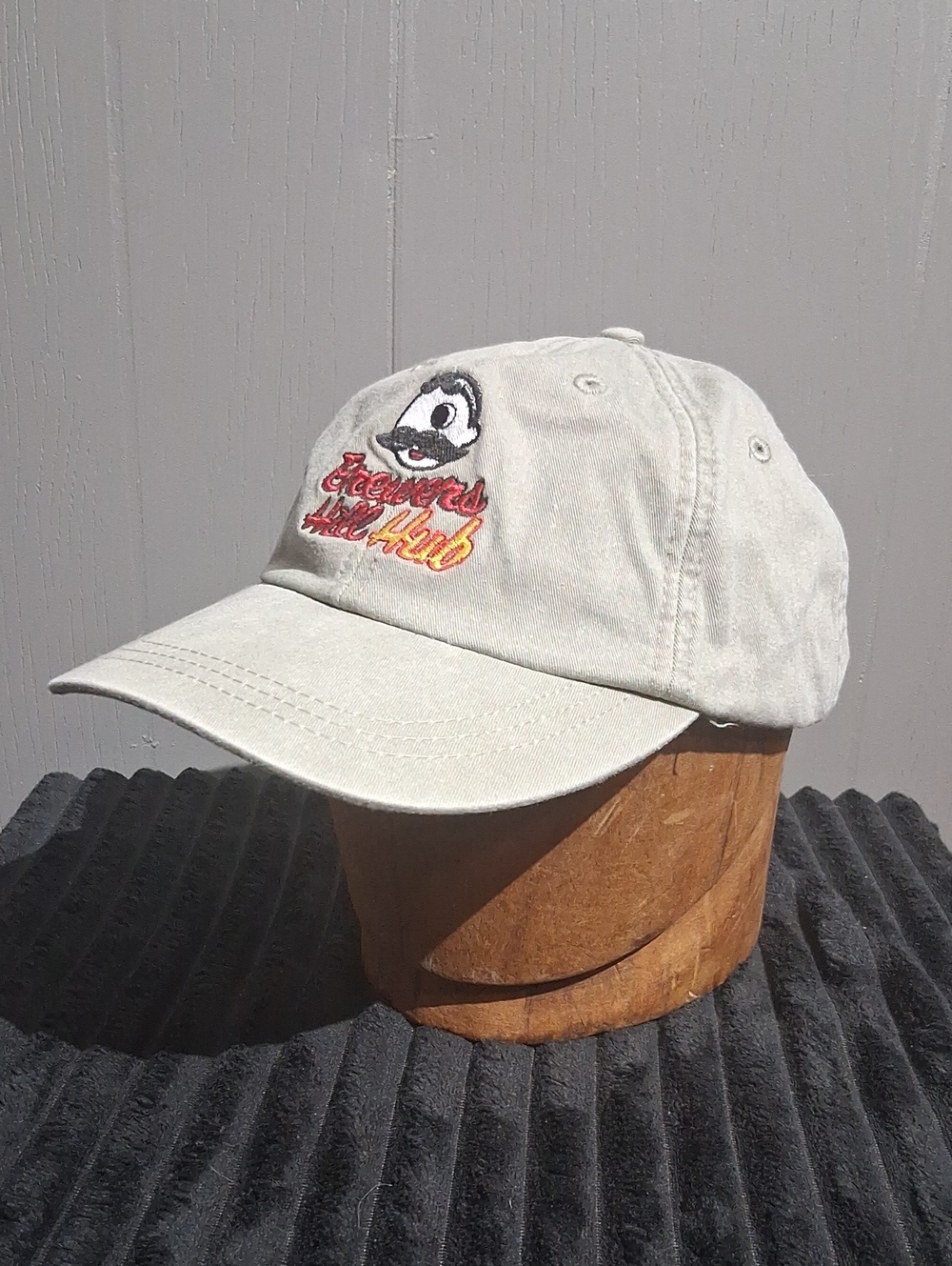 Brewers Hill House Beige Cap with Embroidered Logo and Red Accent